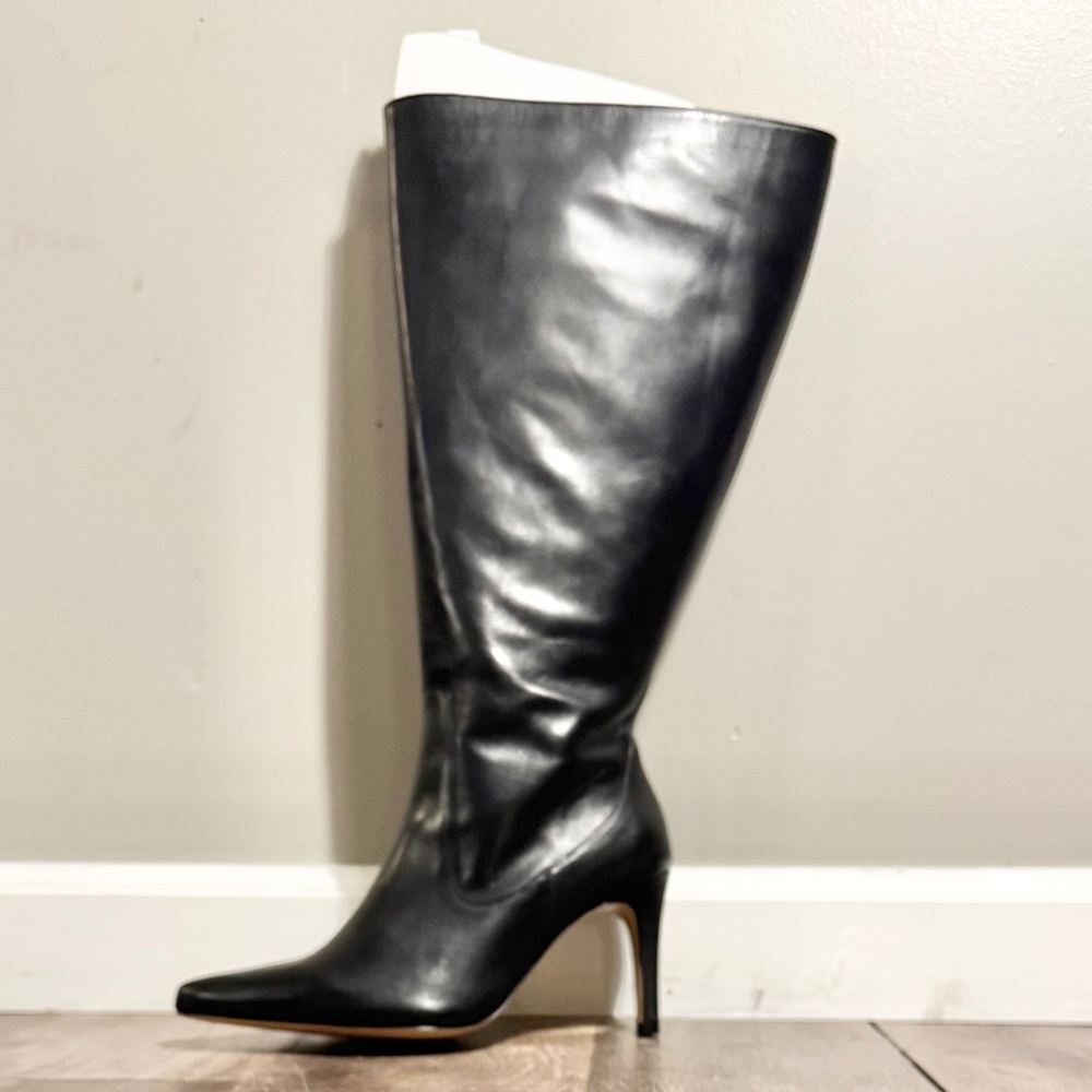 Wide Calf Duo Boots “Freya” size 7.5 Black Leather